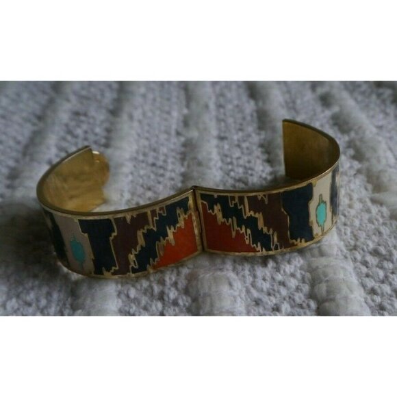 Spartina 449 Daufuskie Island Multicolor GoldTone Bangle Cuff Bracelet Southwest - Picture 8 of 12
